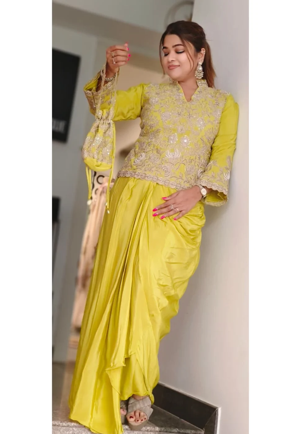 Mustard Drape Fusion Set