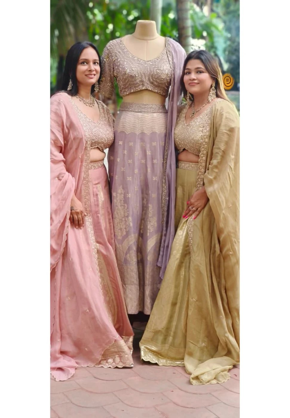 Rose Gold Banarasi Lehenga alternate view