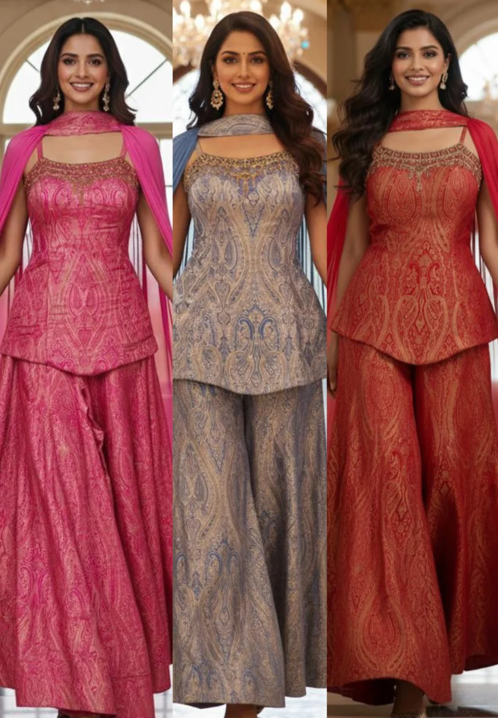 Peplum Palace Sharara Set
